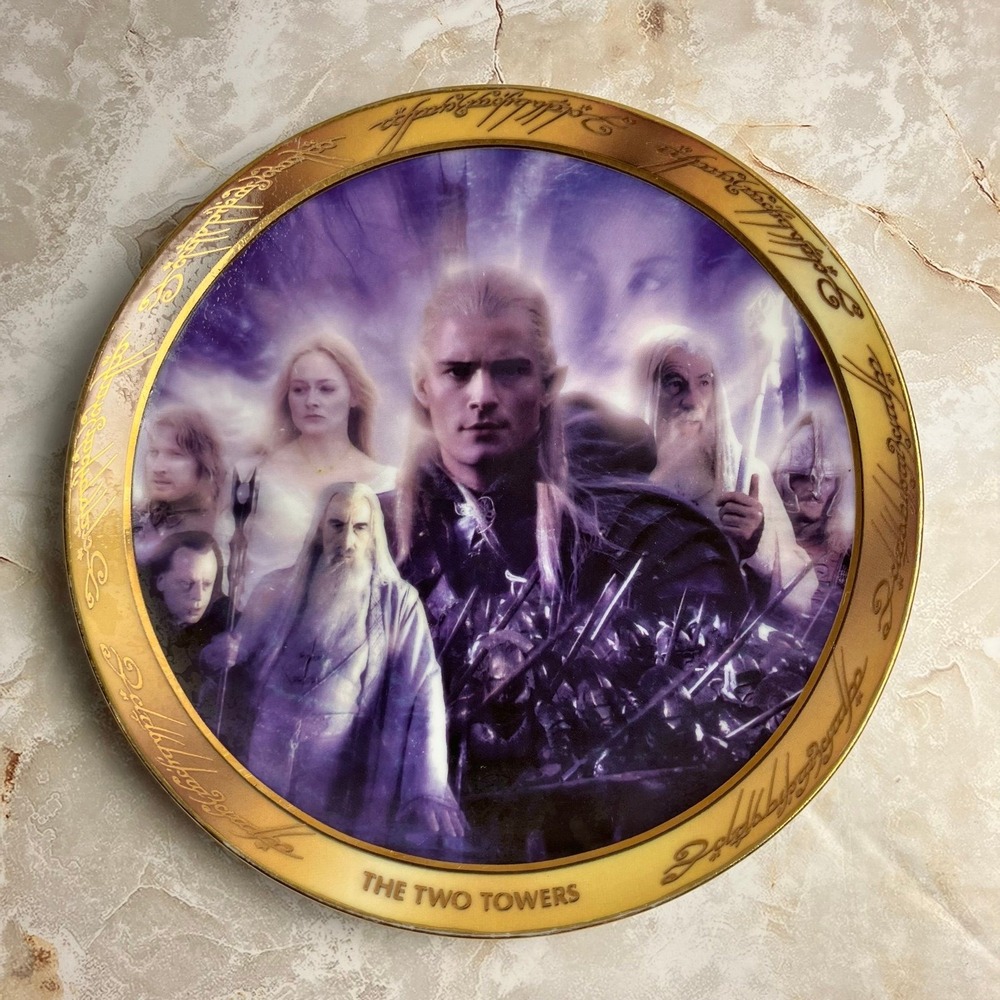 Two Towers Lord of The Rings 2004 Bradford Porcelain Plate #A2717 NO Certificate